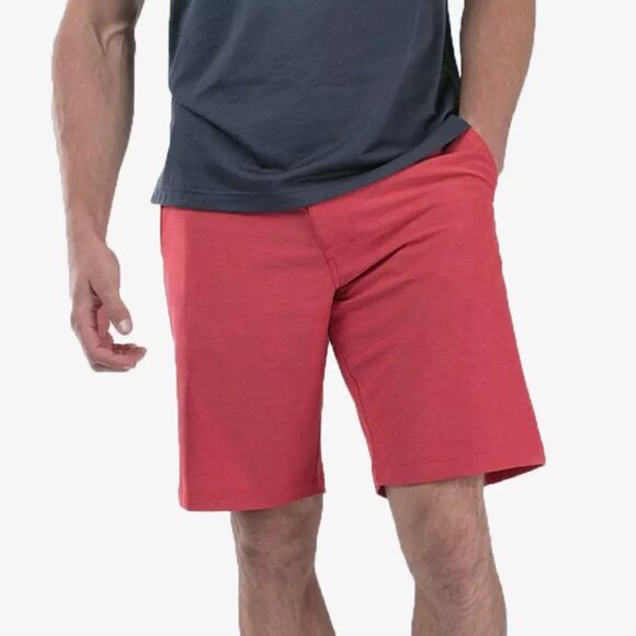 Travis Mathew Beck 10" Men's Performance Golf Shorts in Red, size 42 - Picture 8 of 9